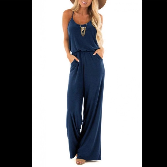 Pants - Women’s Sexy V-Neck Jumpsuit